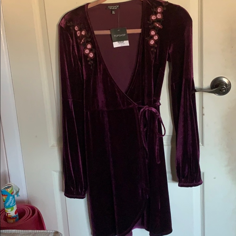 Topshop Velvet dress